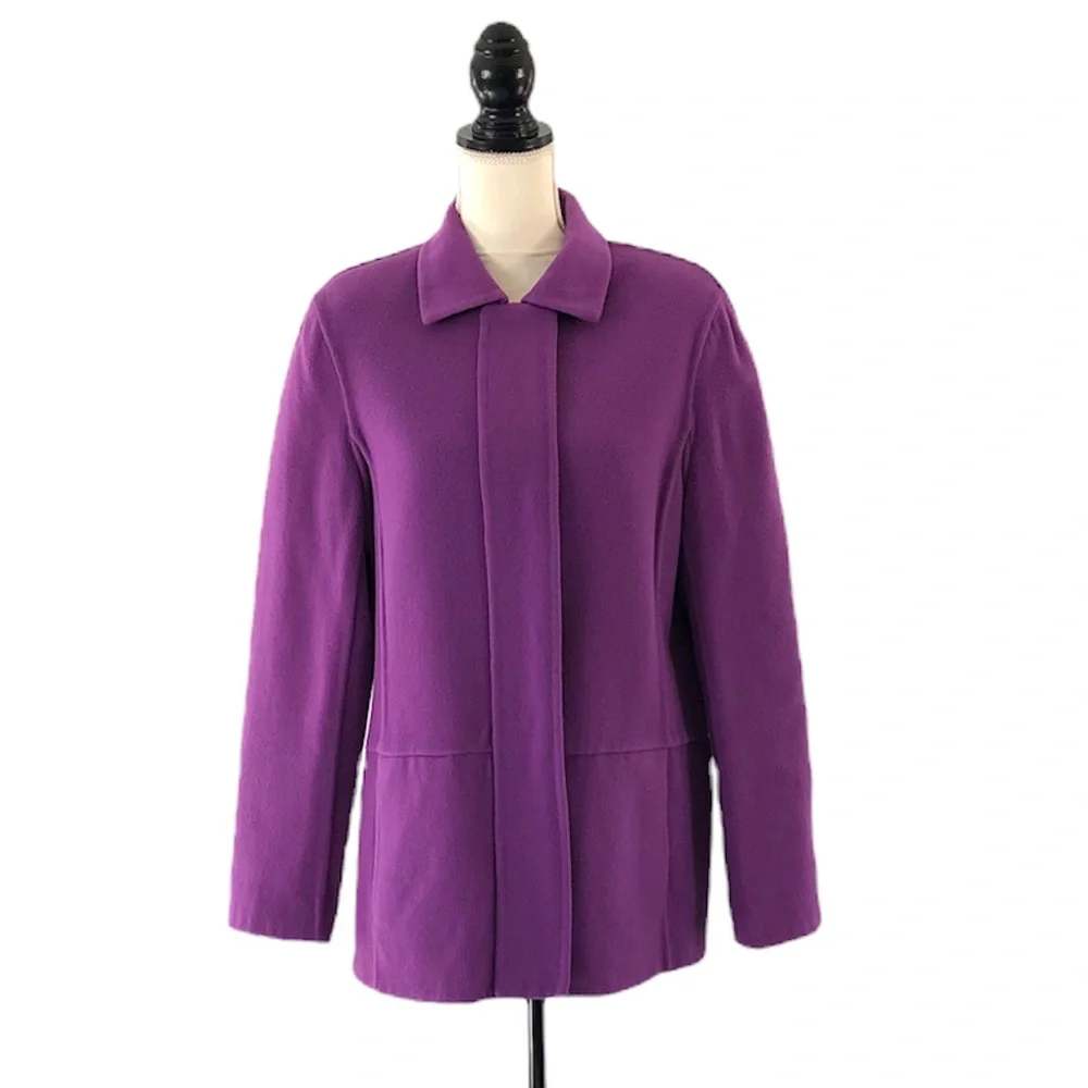 Jones New York Women’s Purple Wool Blend Jacket
